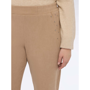 Fiorella Rubino - Pantalones joggers de pana - Beige