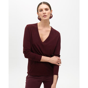 Maglia a V con Strass