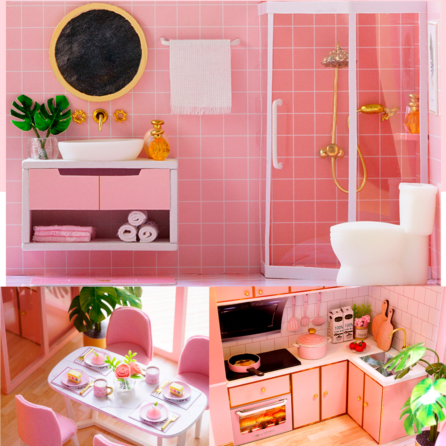 Dúplex Rosa. Maqueta 3D realista con gran detalle, cubierta anti-polvo y luces led.