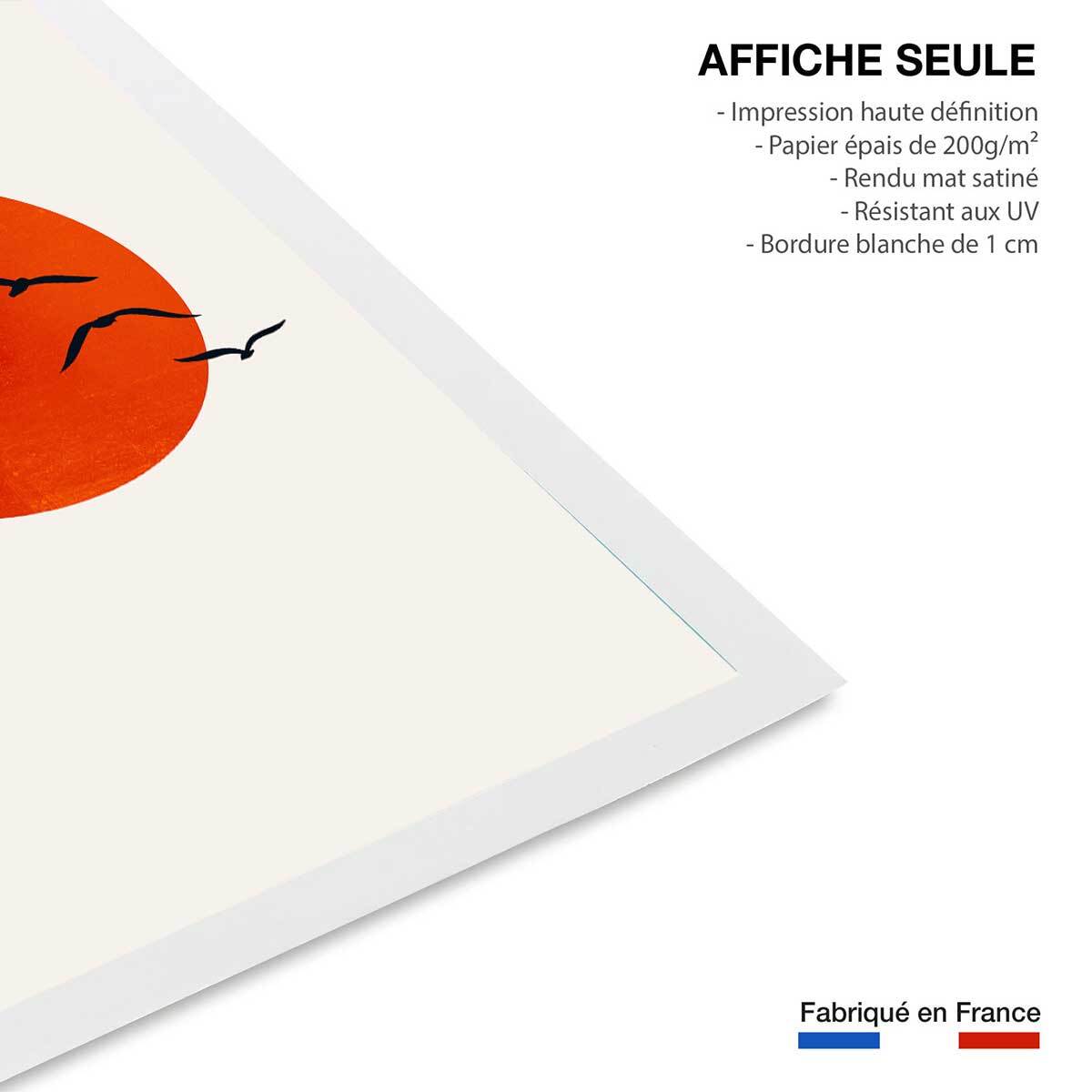 Poster soleil levant Affiche seule