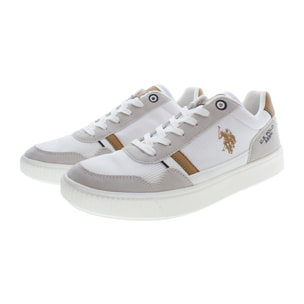 Sneakers U.S. Polo Assn White-Cuoio