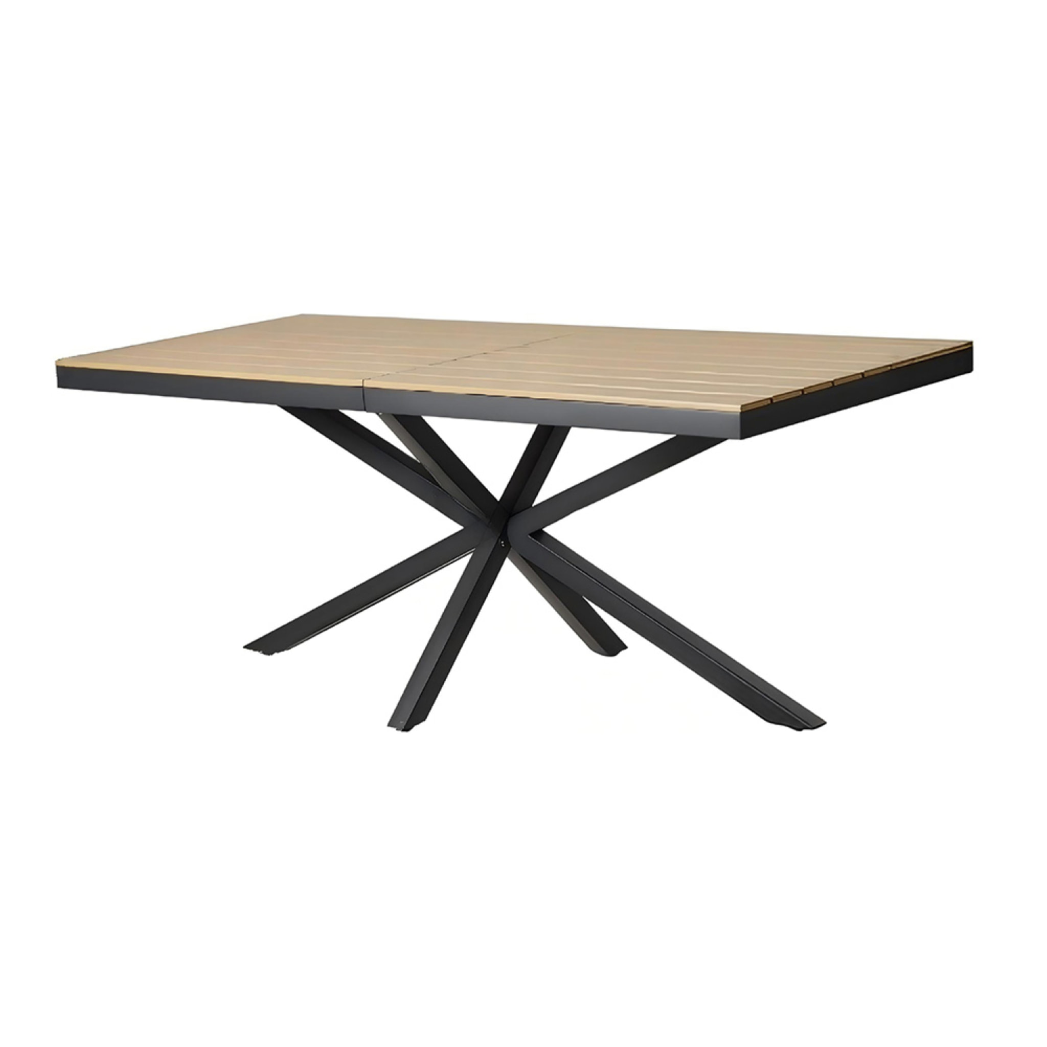 Table de jardin 8 places effet bois 190cm SODRE