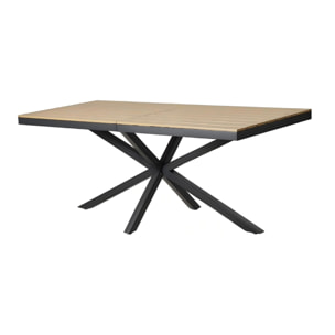 Table de jardin 8 places effet bois 190cm SODRE