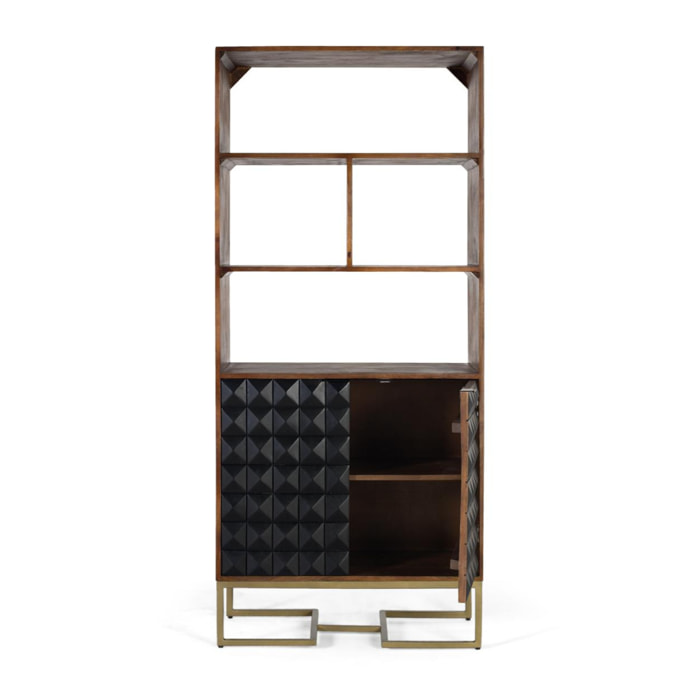 Librería de Madera de Mango 80 Cm Estilo Contemporáneo