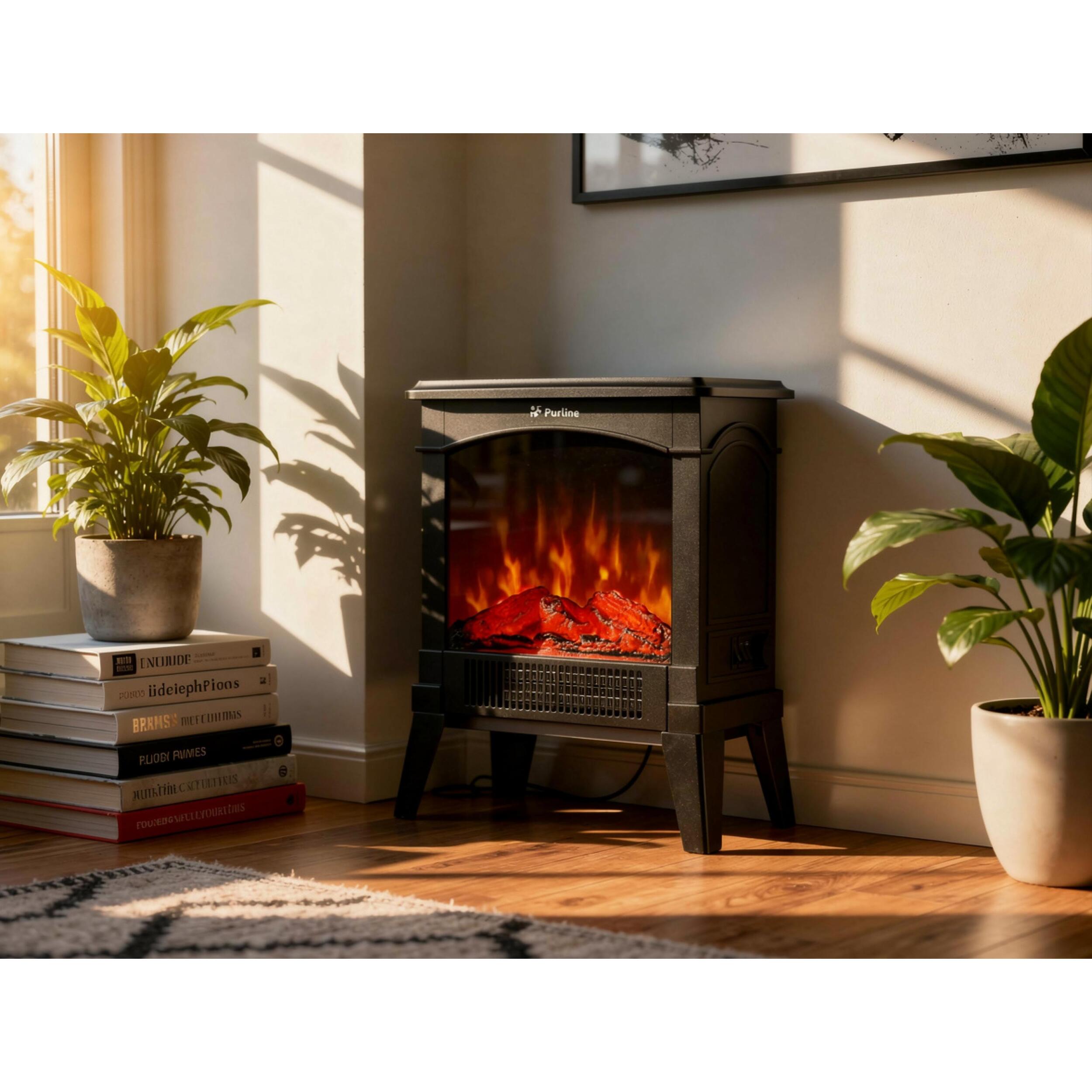 Chimenea eléctrica de suelo compacta 1500 W CHE-100 PURLINE