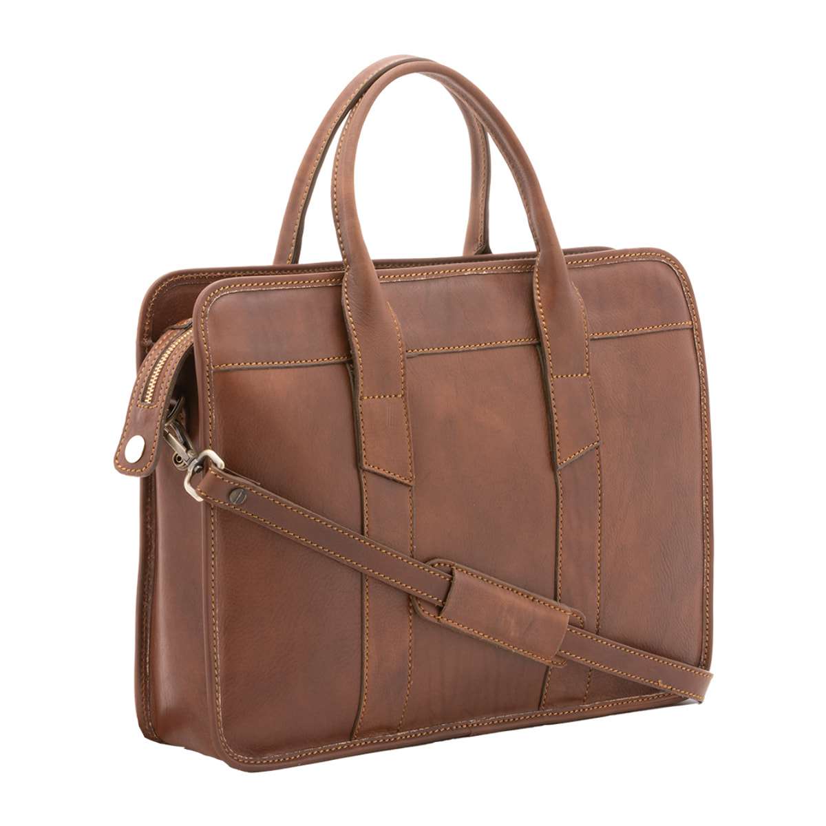 Borsa a mano  unisex In Vera pelle Made in Italy 40x30x8 cm