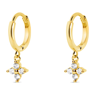 Pendientes Hindi Plata Baño Oro