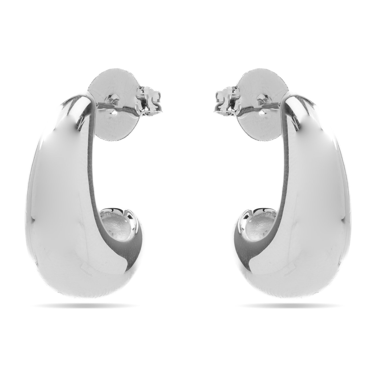 Pendientes de 22mm de diámetro acabado plata