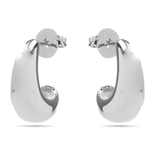 Pendientes de 22mm de diámetro acabado plata