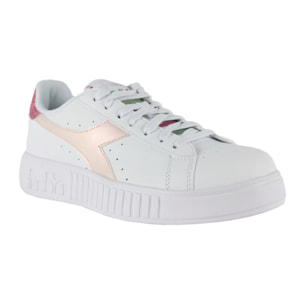 Zapatillas Sneaker para Mujer - DIADORA Step p glitter rainbow 101.178338 01 C3113 White/Pink lady