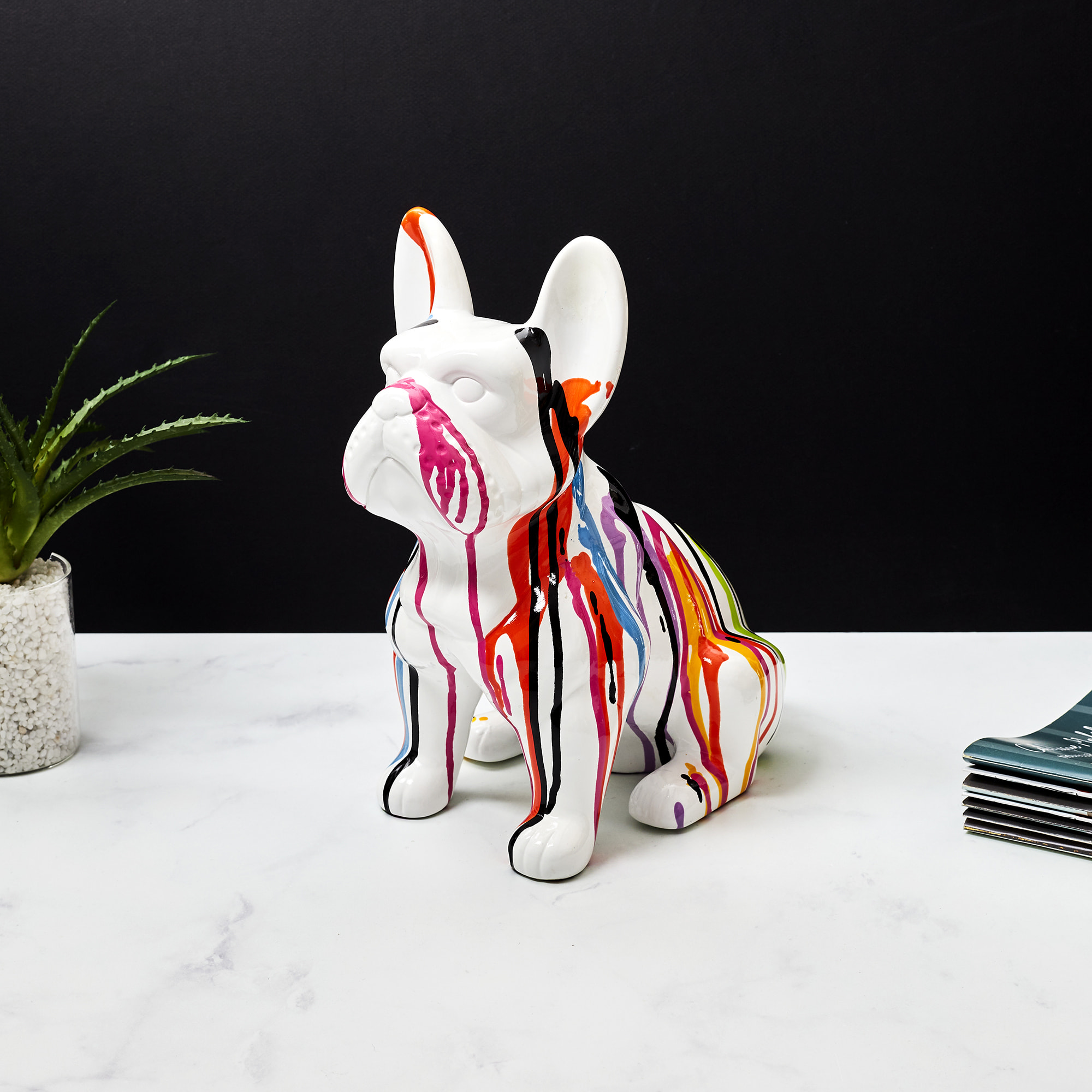 Bulldog Ceramique Coulures 30cm