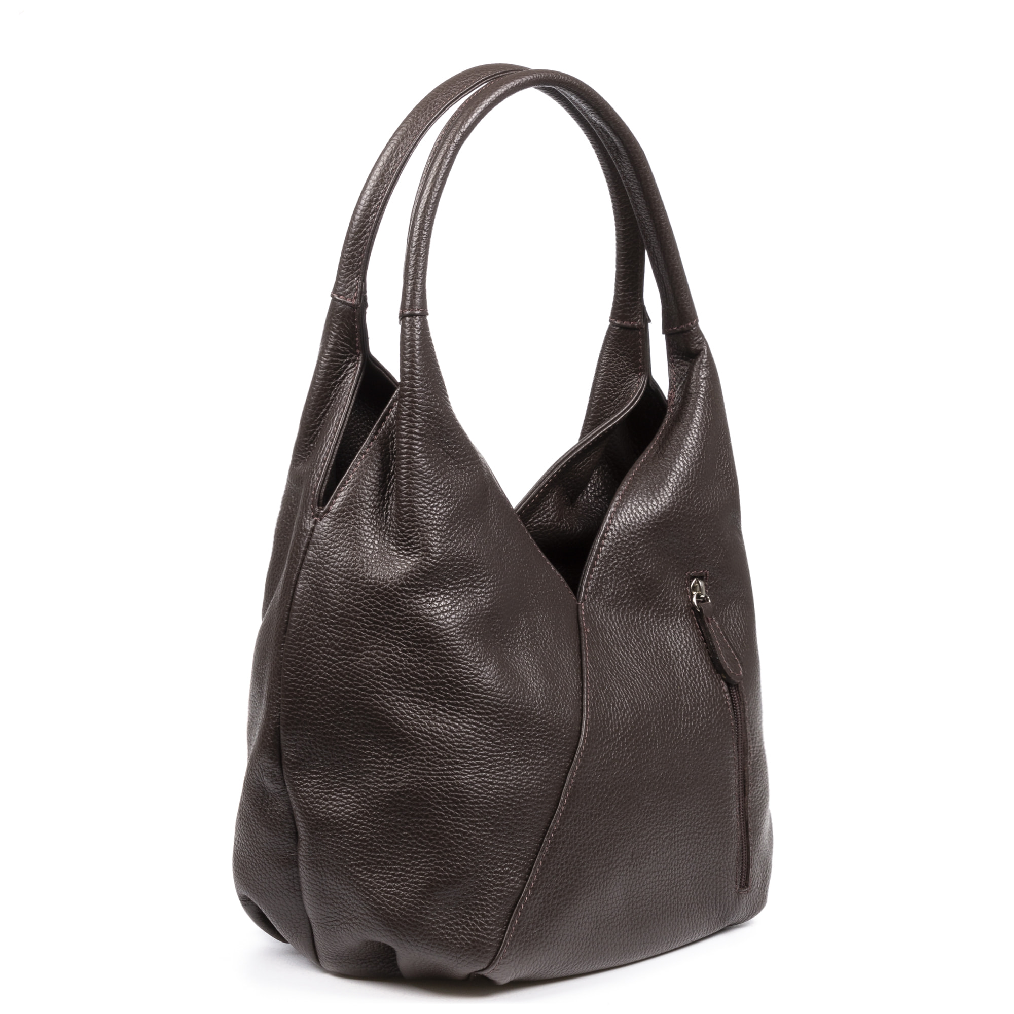 Ponteranica Borsa a spalla Donna. Pelle autentica Dollaro.