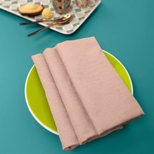 Serviette pur coton motif jacquard rose orange Bastide papaye