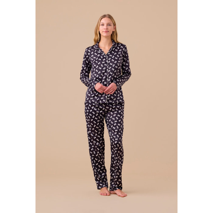 Pigiama donna in raso articolo fiocco. Noidinotte