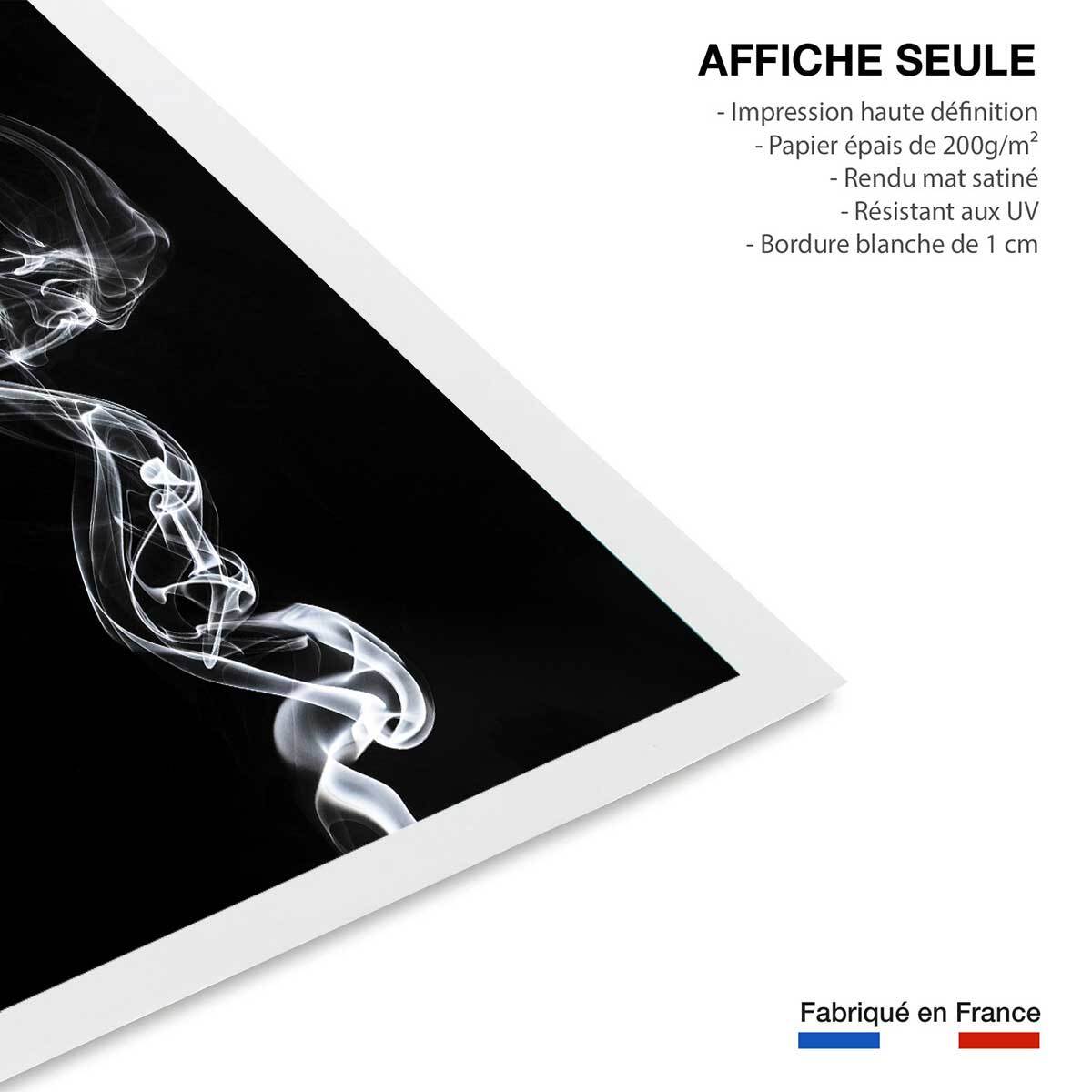 Poster white smoke medusa Affiche seule