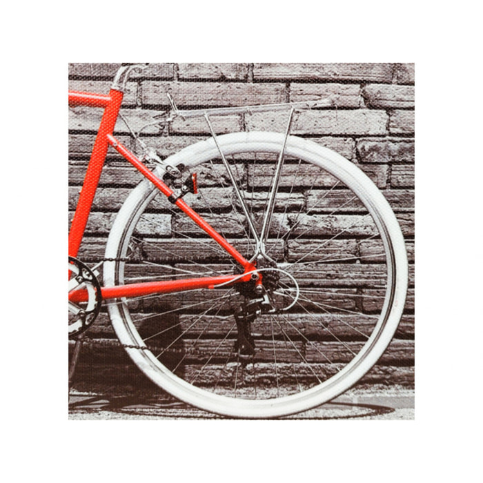 Tableau en toile imprimée vélo vintage avec cadre en bois noir 30x40cm - BICILETA