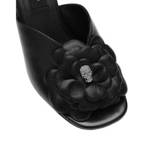 PHILIPP PLEIN Leather Platform Sandals Flower