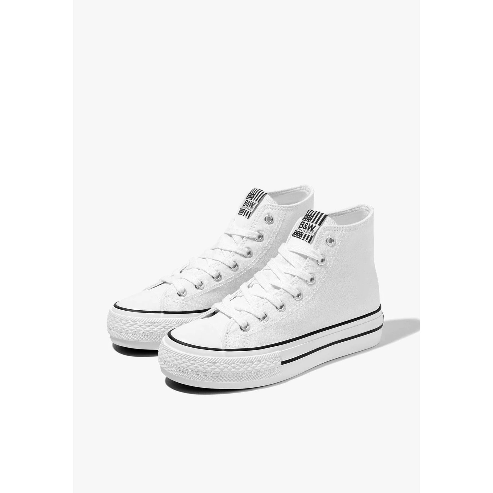 Zapatillas Altas Solar En Blanco B&W