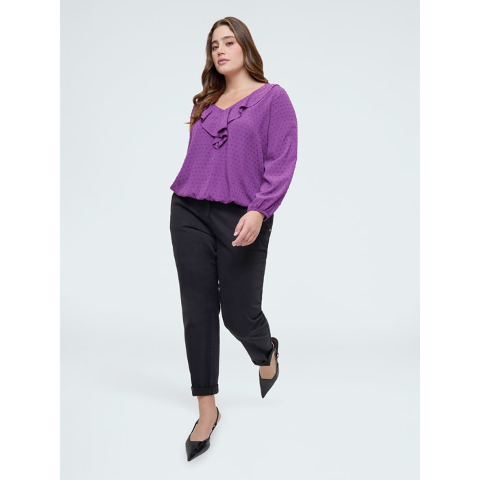 Fiorella Rubino - Pantaloni Chino in cotone - Nero