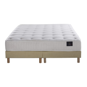 Ensemble Comète - Matelas ressorts ensachés - Sommier Jaune