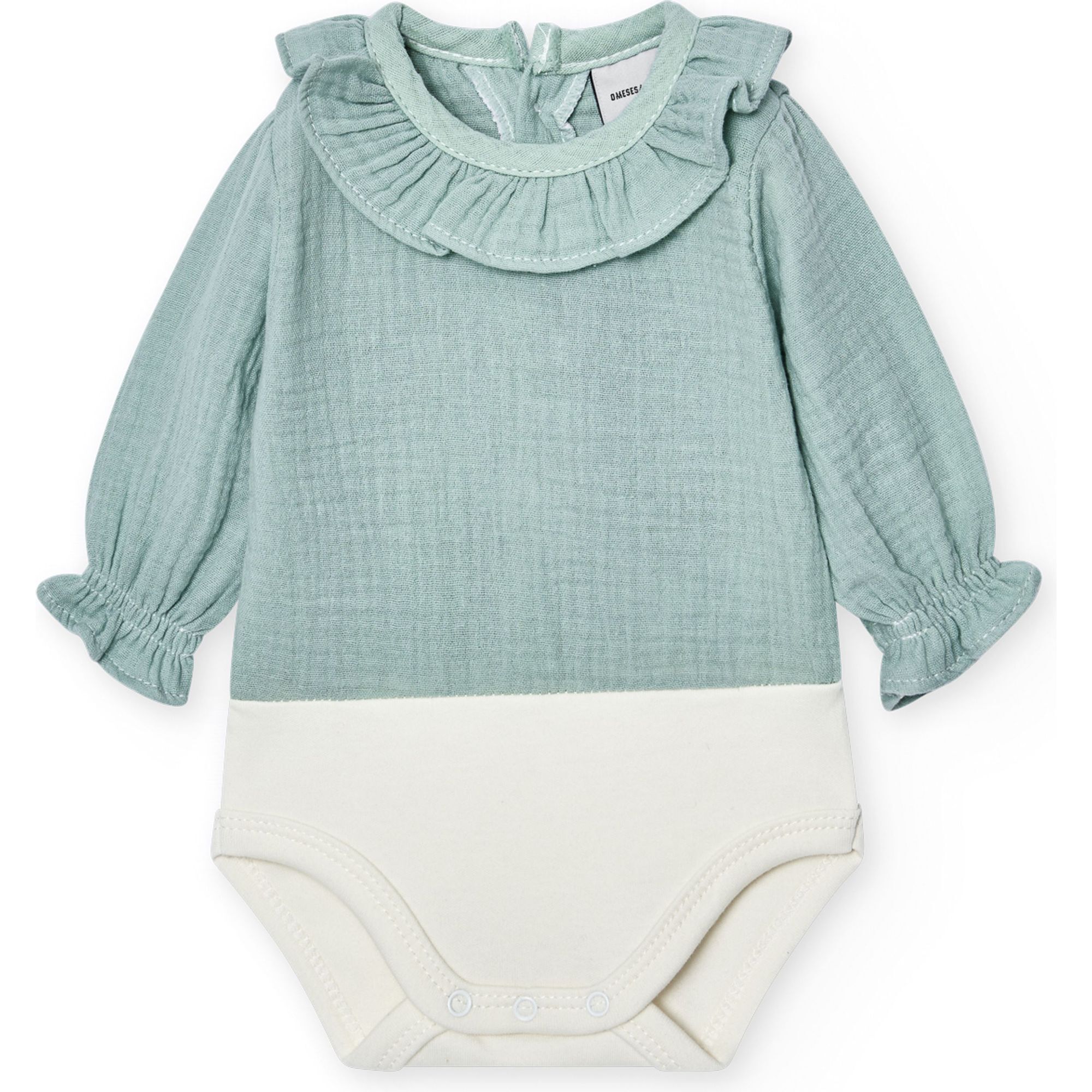 Body bebé manga larga cuello bambula