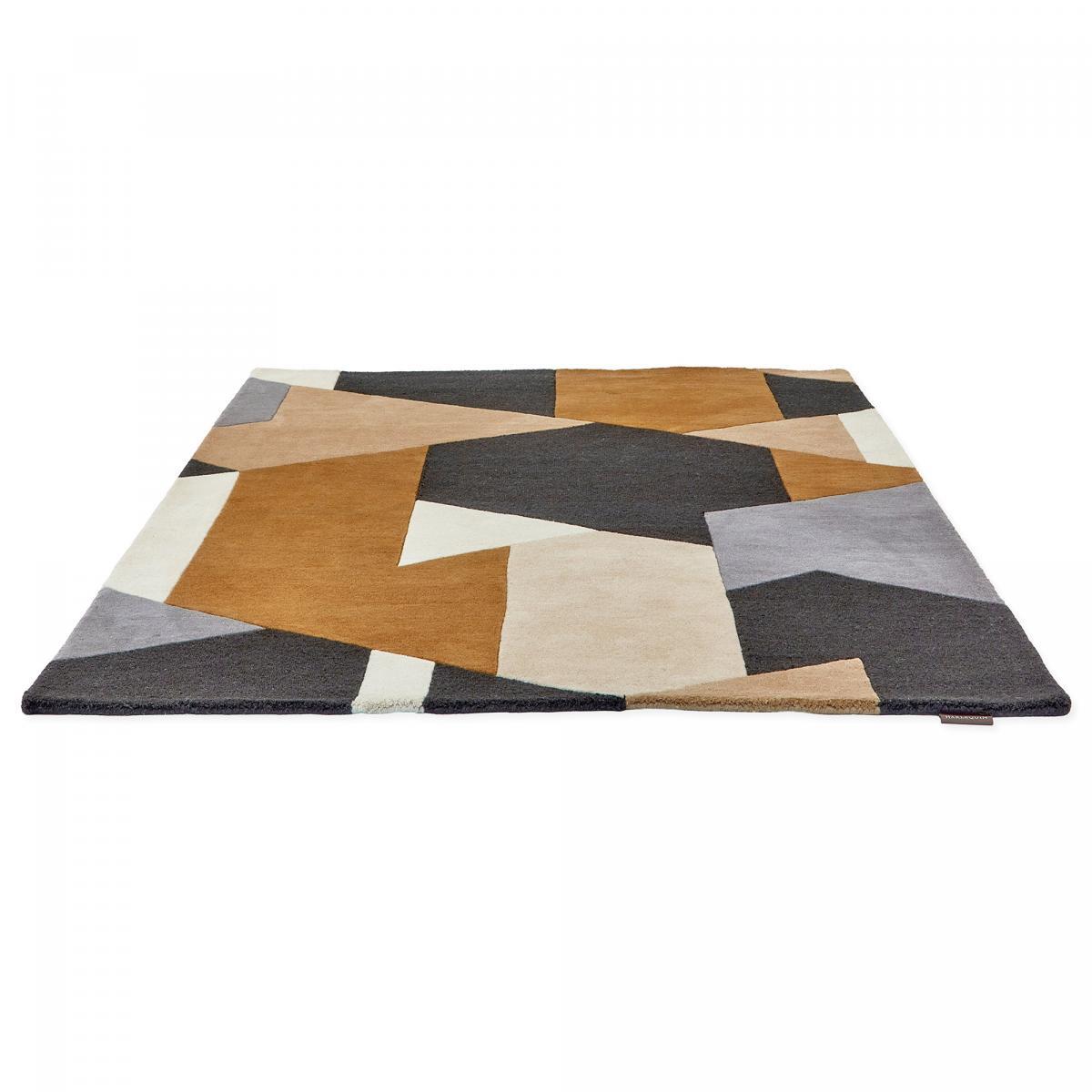 Tapis salon et chambre fait à la main en laine motif géométrique
