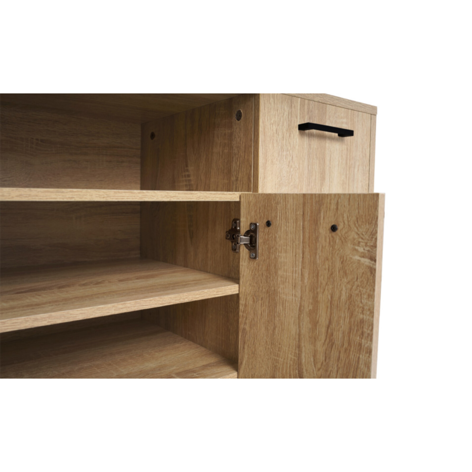 Meuble chaussures Alan 3 portes + niche latérale - 18 paires