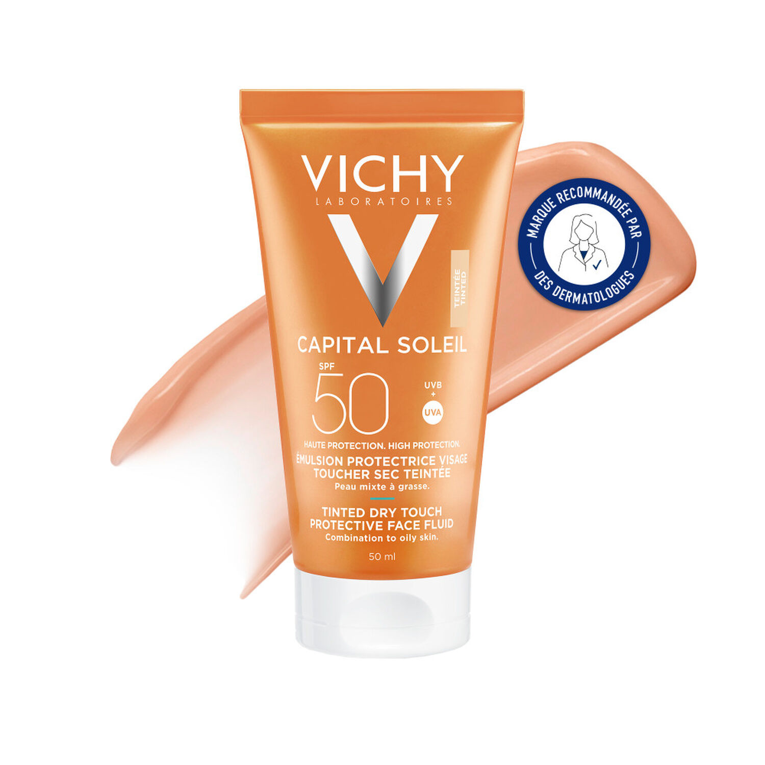 Capital Soleil - BB Emulsion Toucher Sec Teintée SPF50 50 ml