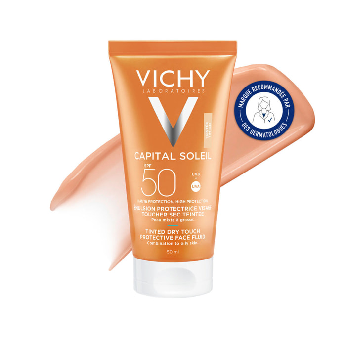 Capital Soleil - BB Emulsion Toucher Sec Teintée SPF50 50 ml