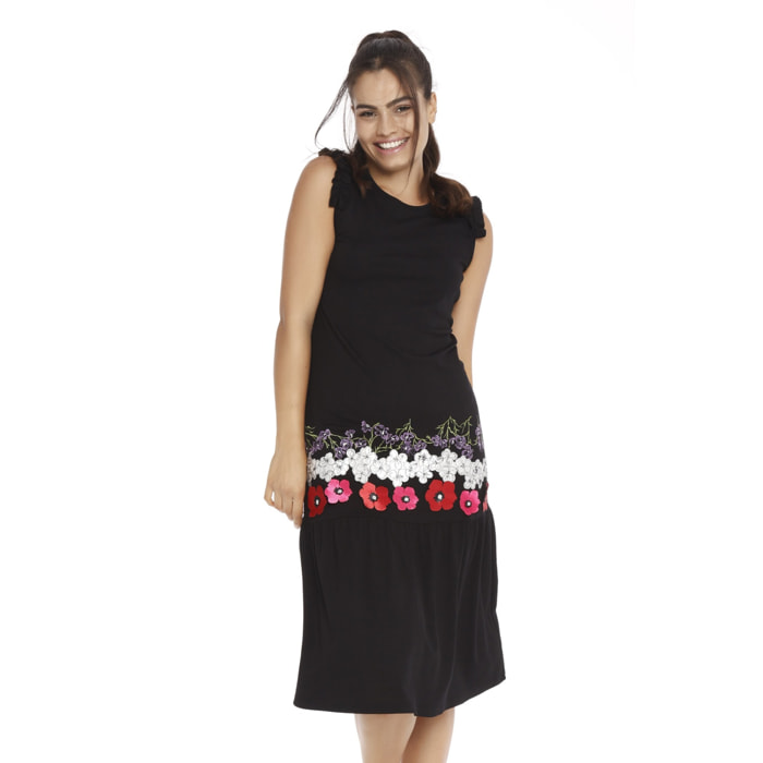 Mamatayoe Vestido Solanum Para Mujer, Negro