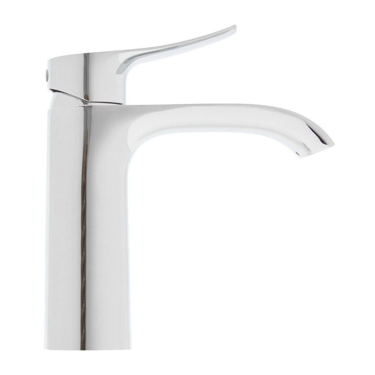 Infinitio mitigeur de lavabo avec bec cascade, sans vidage, chrome SATBSINF271 avec une garantie de 5 ans