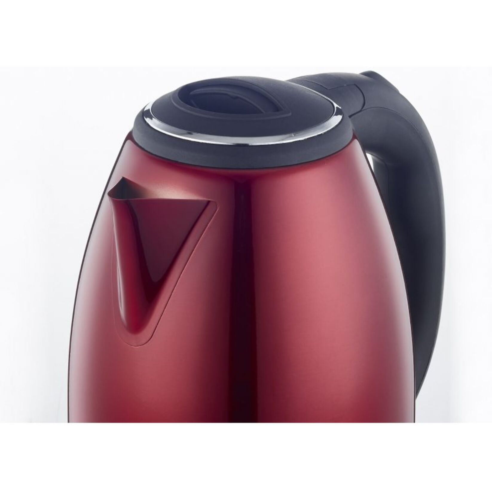 Bouilloire électrique 1.8L inox sans fil rouge Herzberg HG5011-RED
