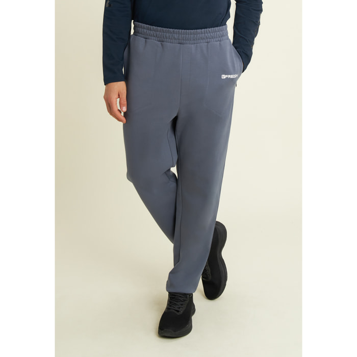 Pantaloni slim in interlock con dettagli lucidi