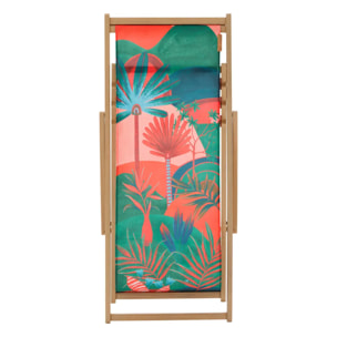 Chilienne de jardin en bois "Nauly" polyester et eucalyptus