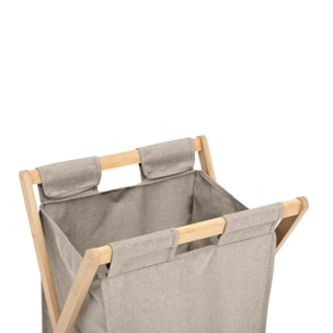 Panier à linge "Tidy box" 50L pliable gris