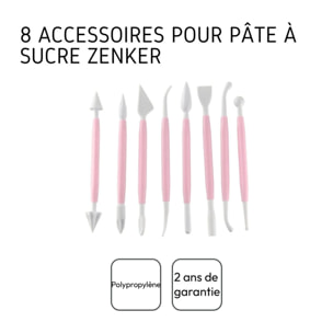 Set de 8 outils pour modeler la pâte à sucre Zenker Candy