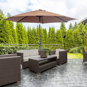 Sombrilla Grande Abrir Fácil Y áÂngulo Regulable ÃƒÅ½Â¦3m Café