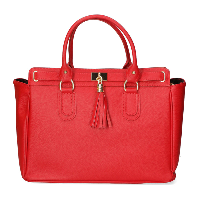 Borsa a mano da Donna Elena in Vera Pelle Made in Italy 28x37x18 cm