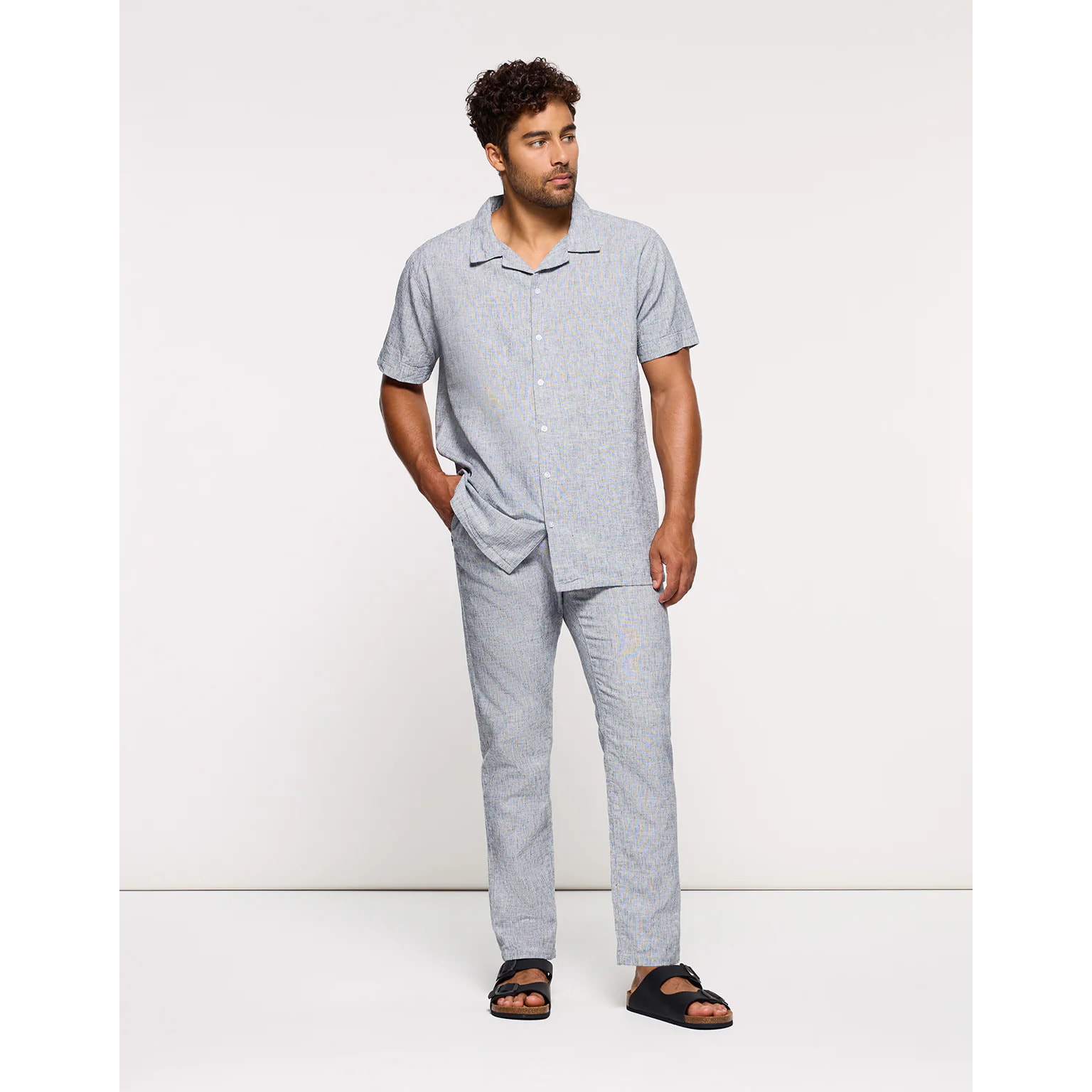 Camisa Lino Azul - Deon