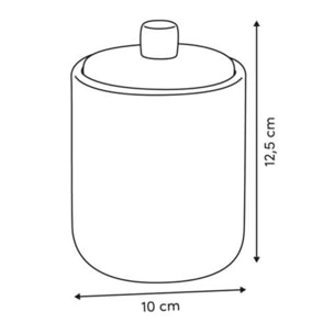 Pot à cotons Strio 10,2 x 12,8 cm rose