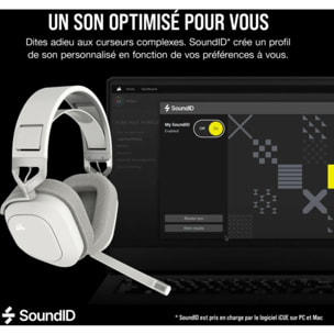 Casque gamer CORSAIR HS80 MAX Wireless blanc