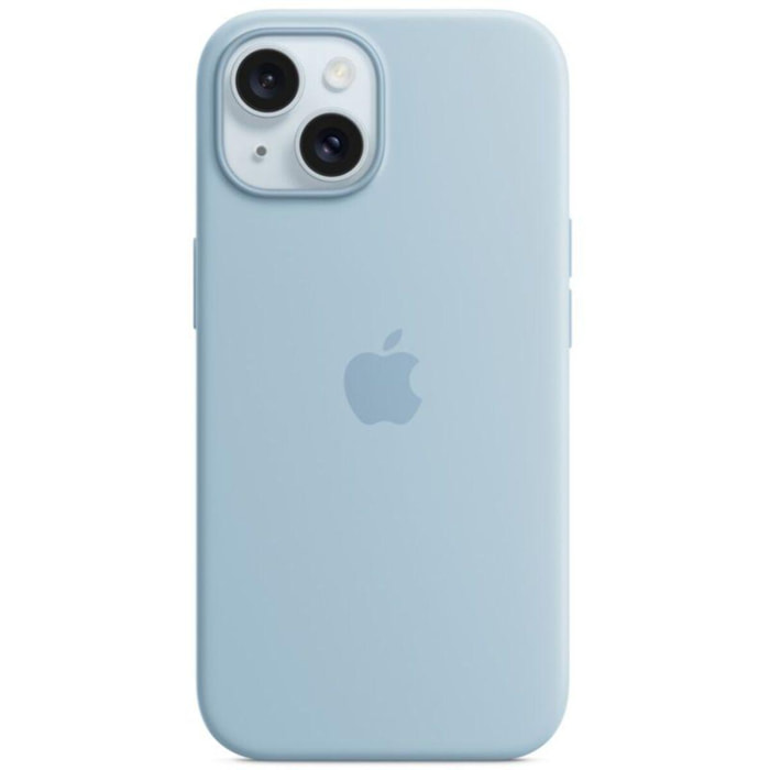 Coque APPLE Iphone 15 MagSafe silicone Bleu clair