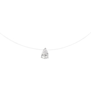 Collana Fantasmino con Punto Luce Goccia in Cubic Zirconia