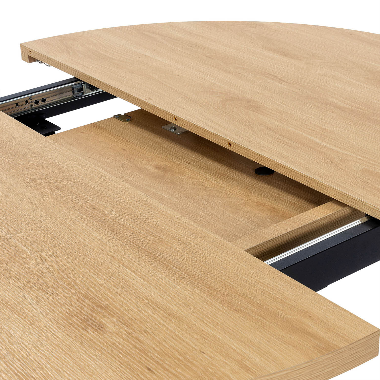Mesa redonda extensible Murano efecto Roble, 120-160 cm