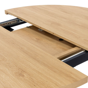 Mesa redonda extensible Murano efecto Roble, 120-160 cm