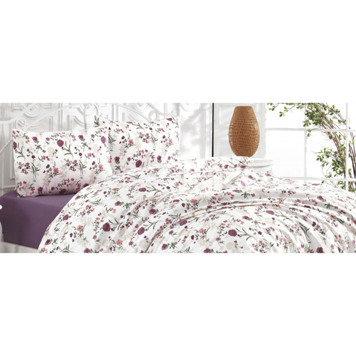 Parure housse de couette et taie(s) d'oreiller coton imprimé