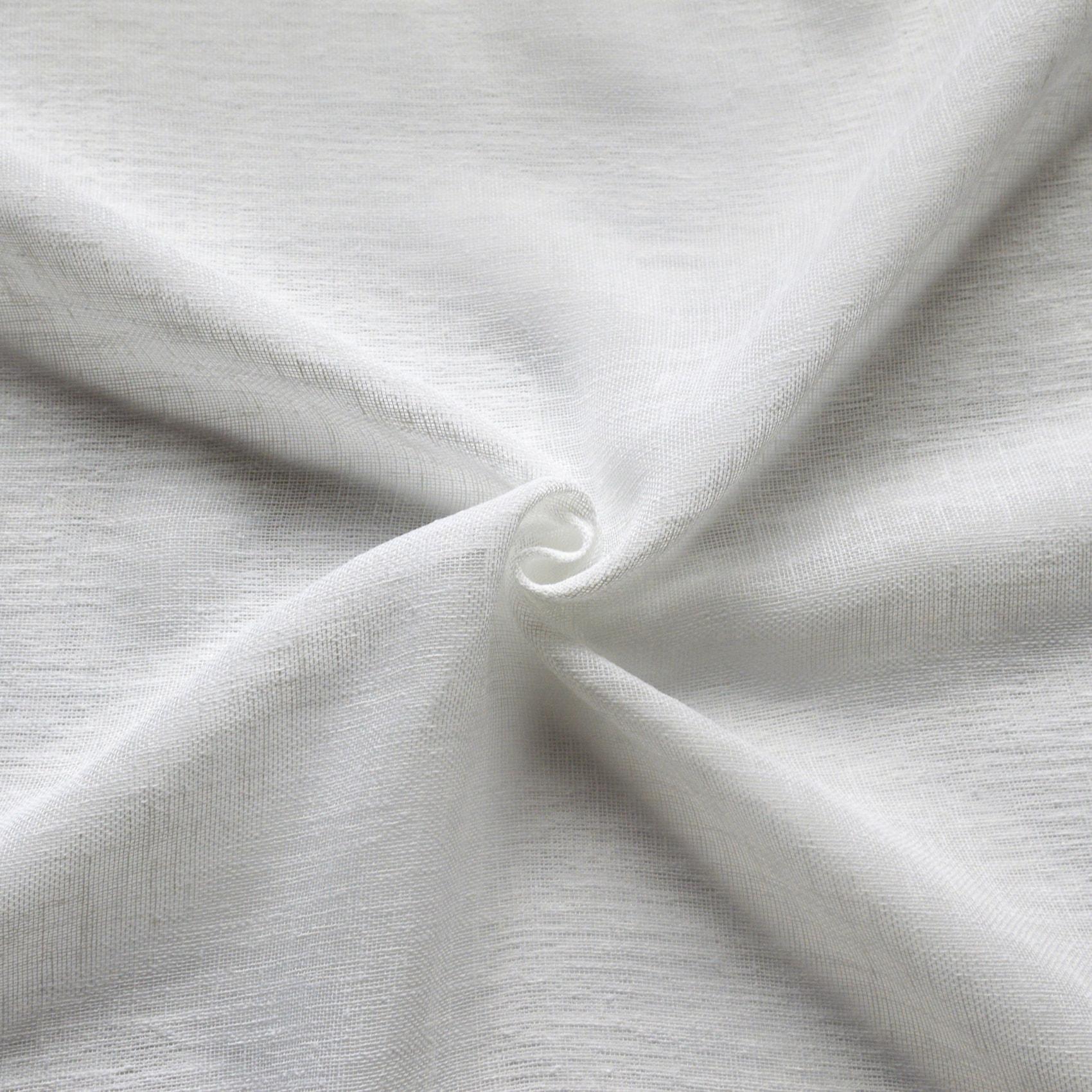Petit vitrage  - Effet lin à double passe-tringle - Blanc