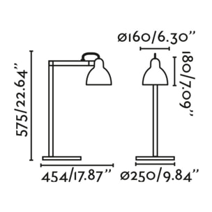 VENICE Lampe de table rayures