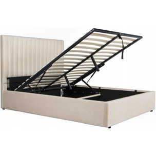 Lit avec coffre "Mia" - 140 x 190 cm - Beige