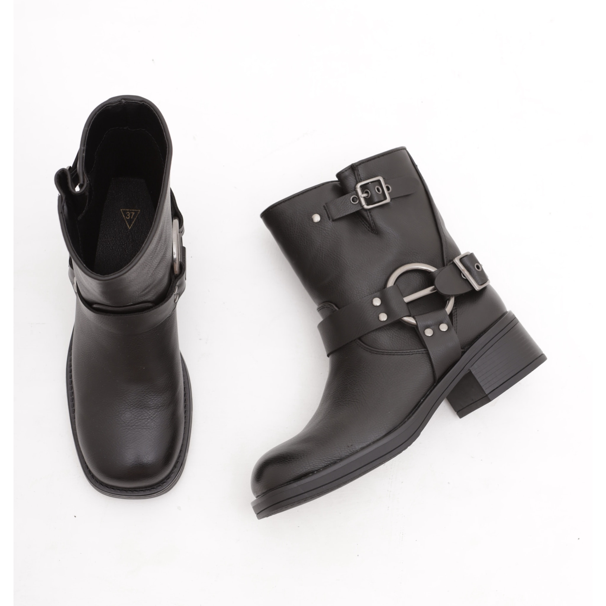 BIKER BASSO QUADRATO NERO